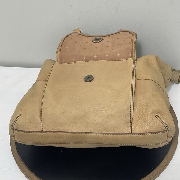 VTG Fossil Women's Tate Hobo Leather Shoulder Bag Light Tan - Picture 5 of 15